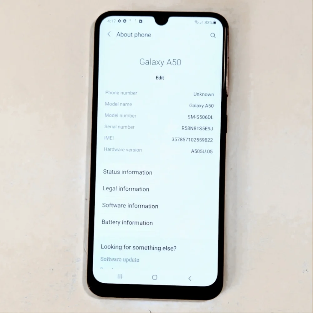 Galaxy A50 Samsung Black 64 GB EUC Locked TracFone